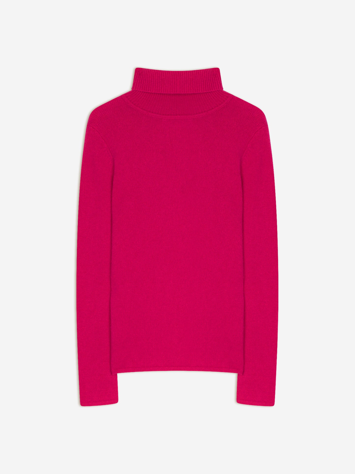LINDA Rollkragenpullover 4-fädig fuchsia 100% Kaschmir