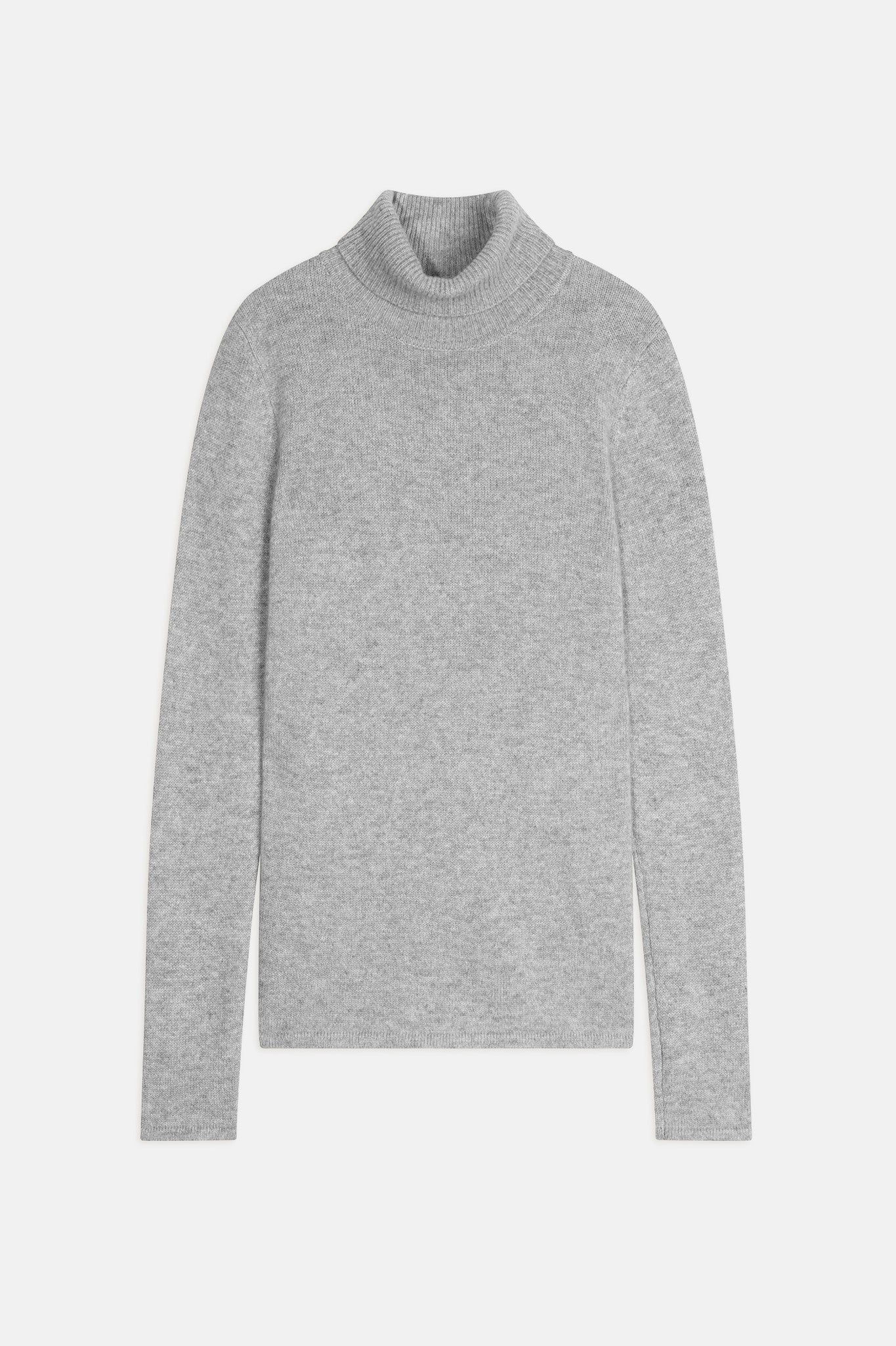 linda pull col roulé 4 fils nuage chiné 100% cachemire