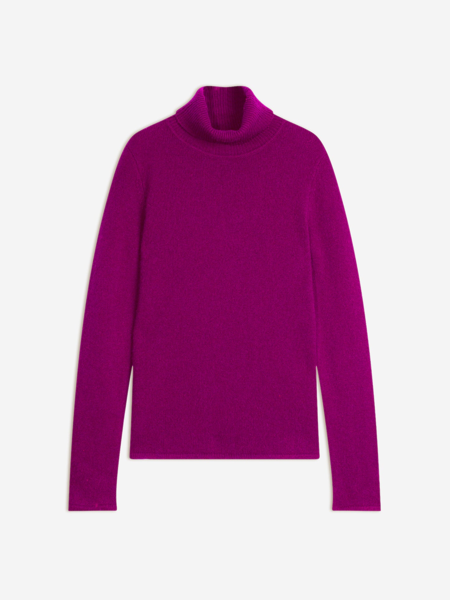 LINDA 4-thread turtleneck sweater in violet 100% cashmere