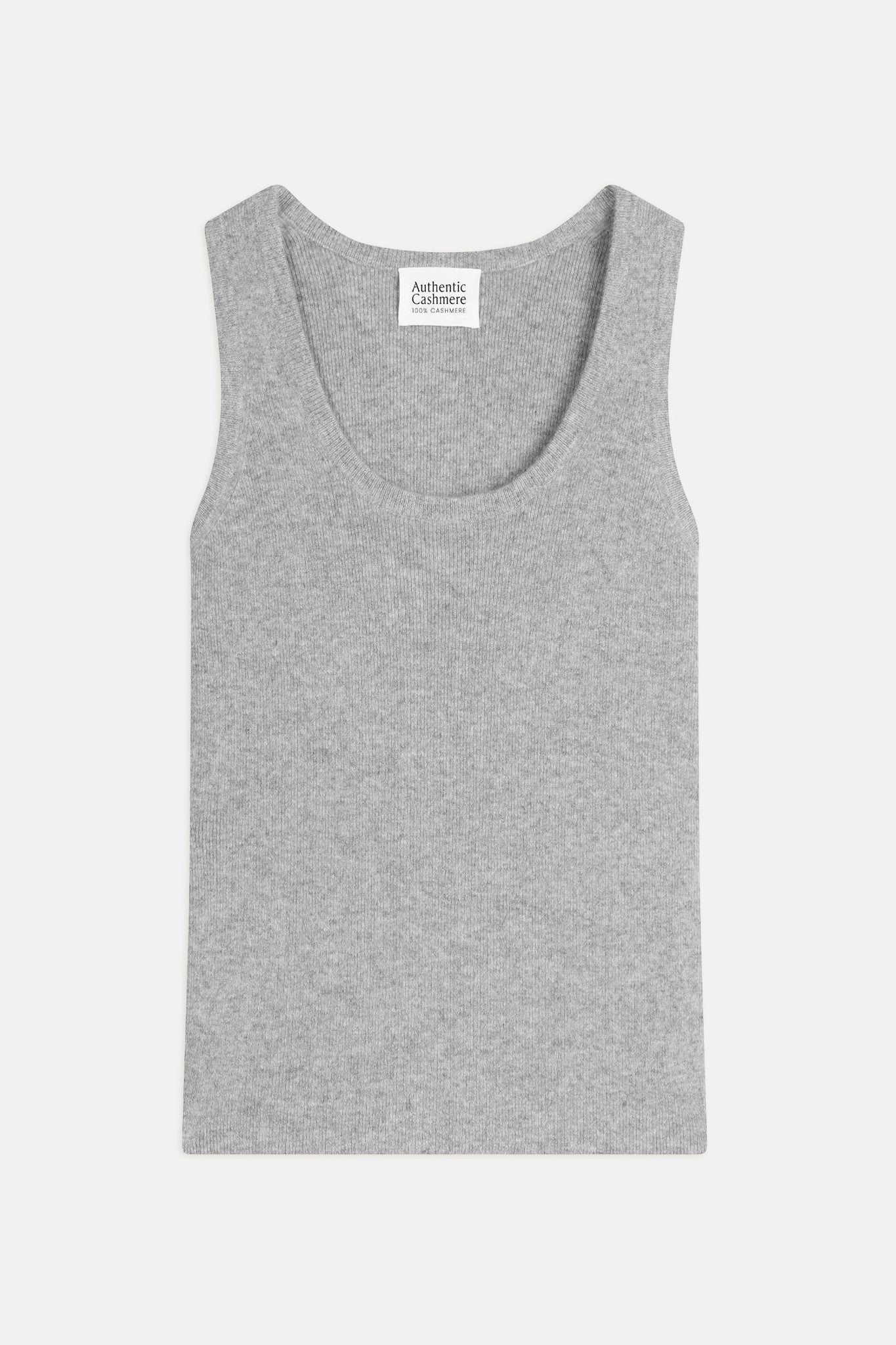 lindsay débardeur col u nuage chiné 100% cachemire