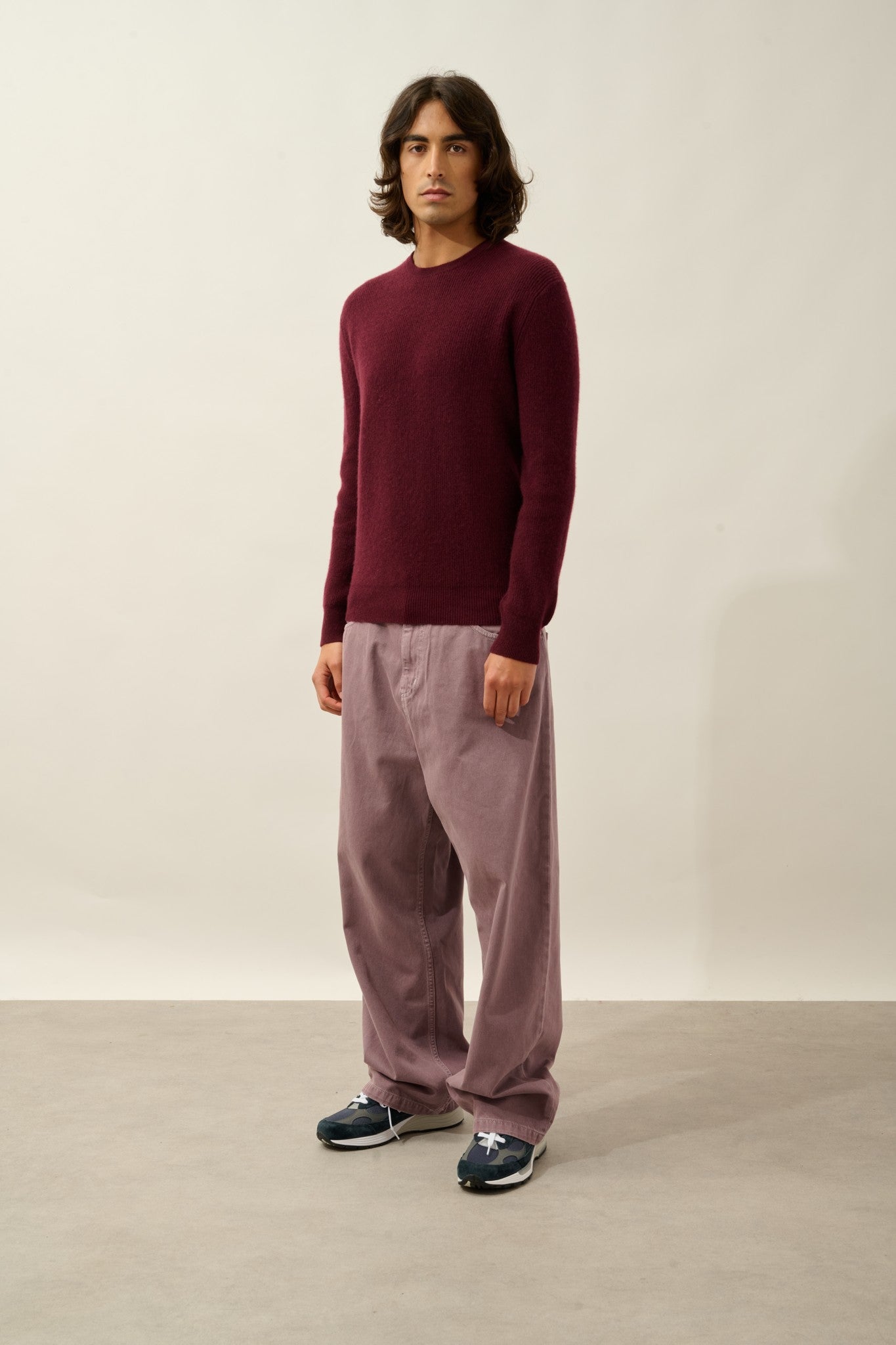 luffy pull col rond mûre 100% cachemire