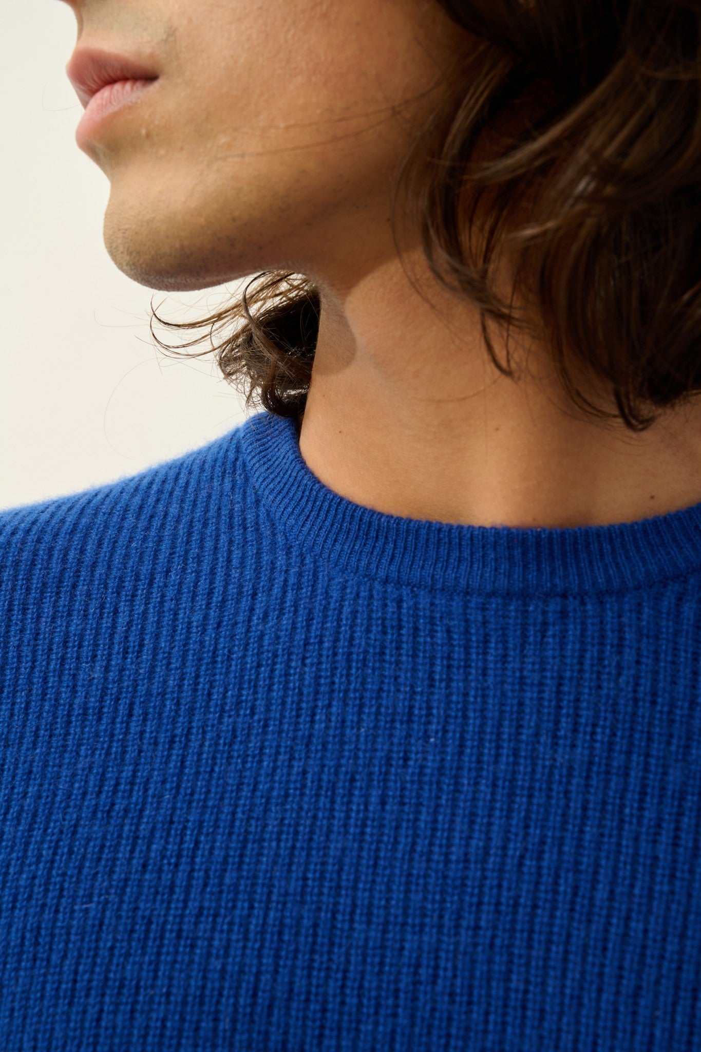 luffy pull col rond outremer 100% cachemire