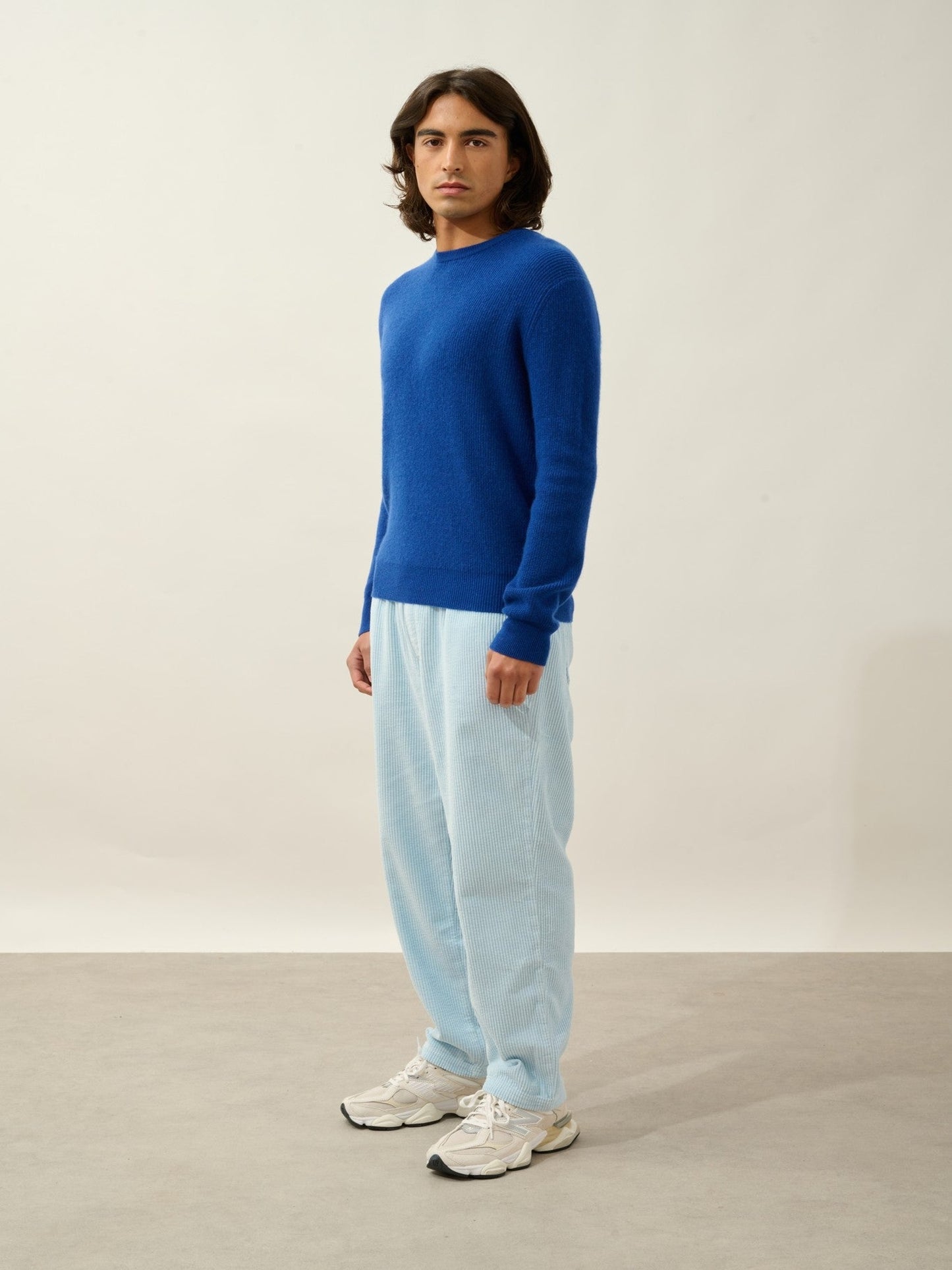 luffy pull col rond outremer 100% cachemire