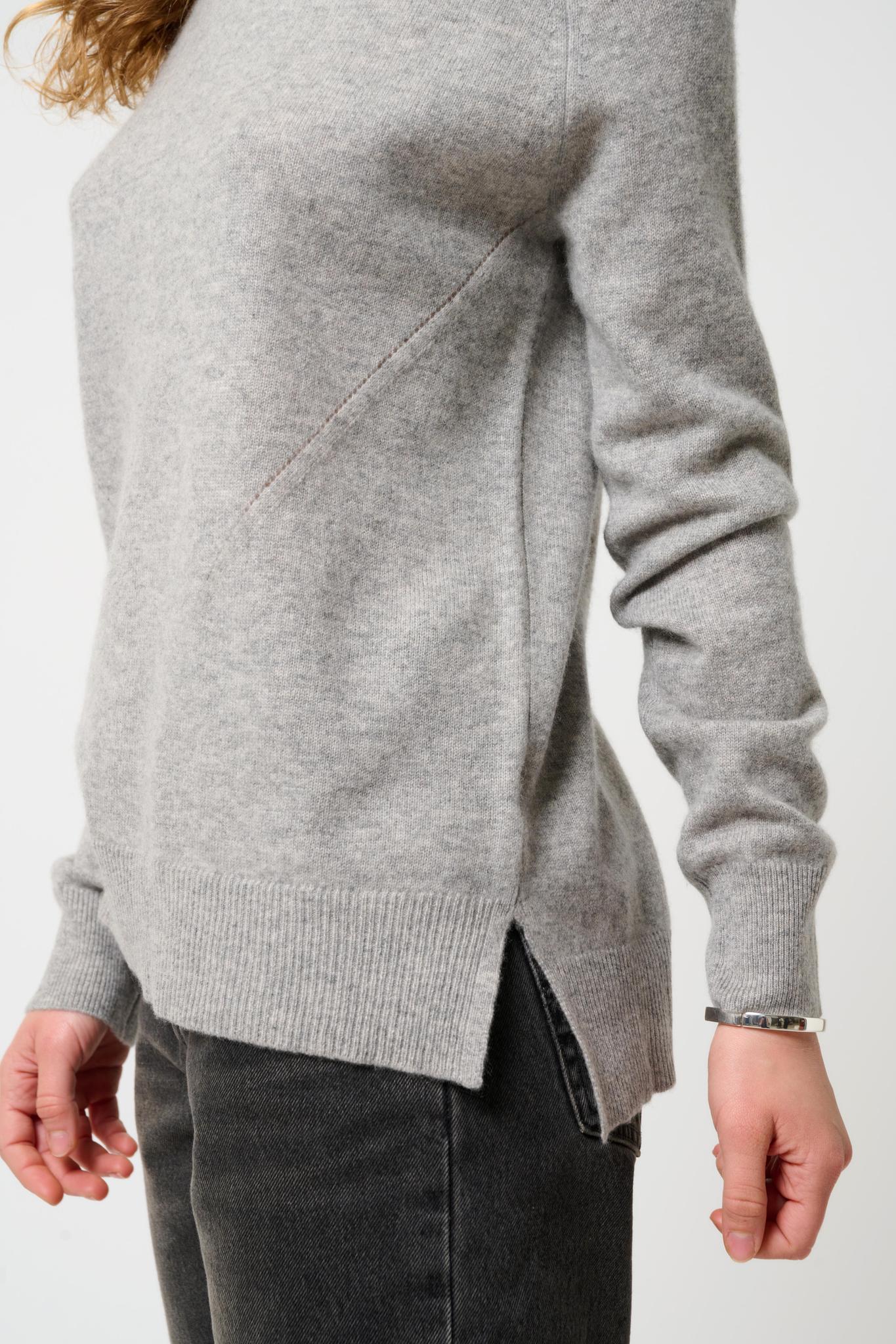 MADELINE Rollkragenpullover Wolke meliert 100% Kaschmir