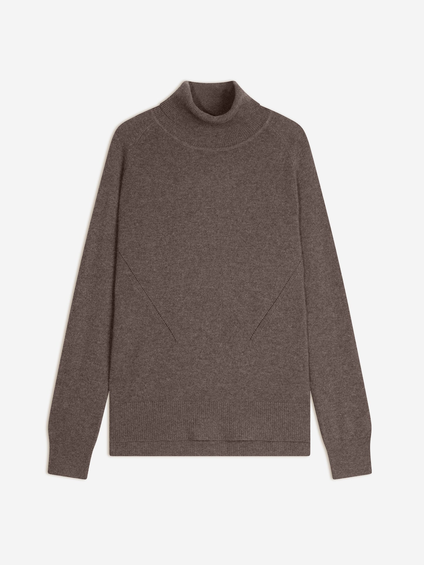 MADELINE taupe turtleneck sweater 100% cashmere