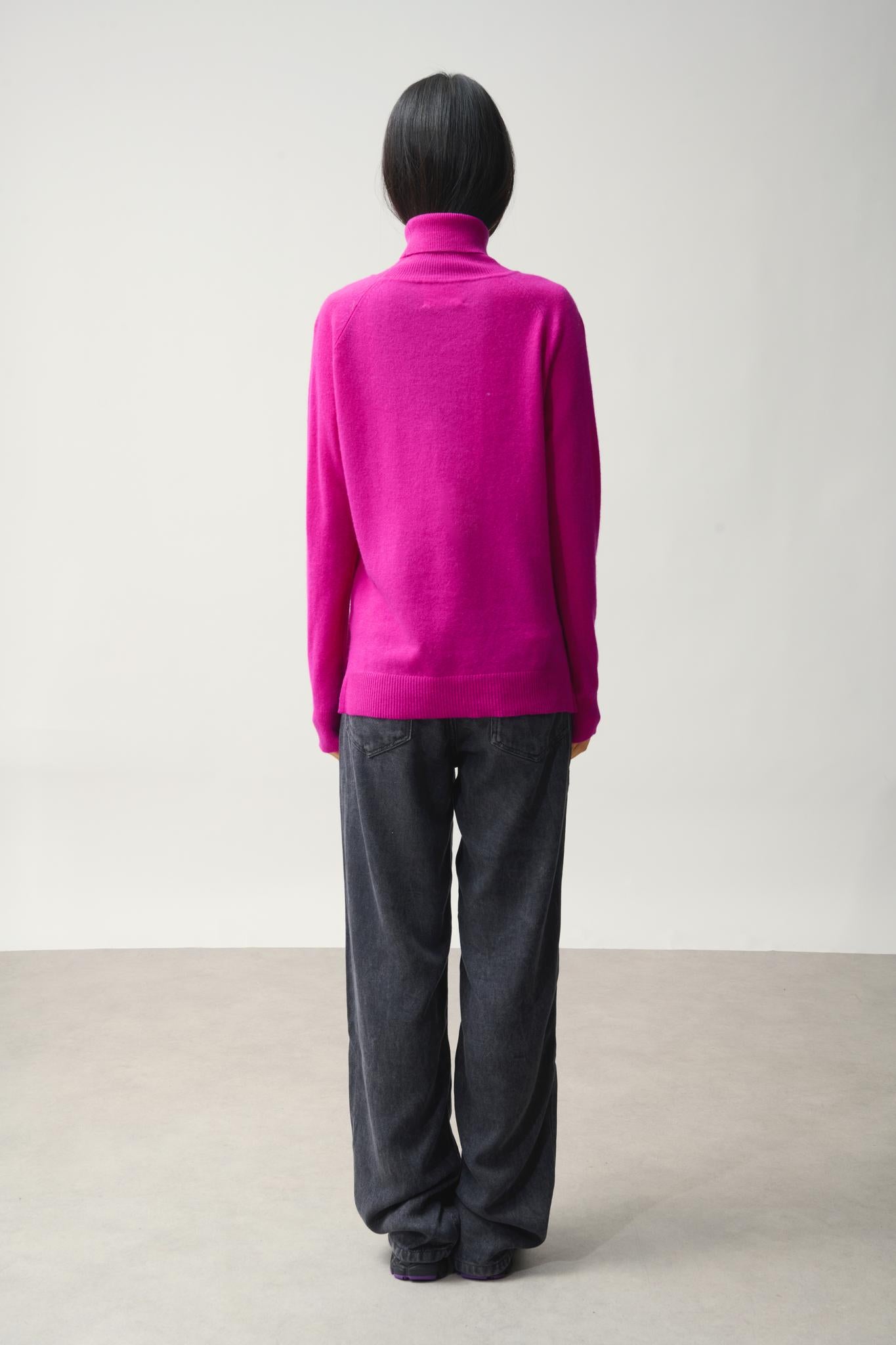 MADELINE Rollkragenpullover violett 100% Kaschmir