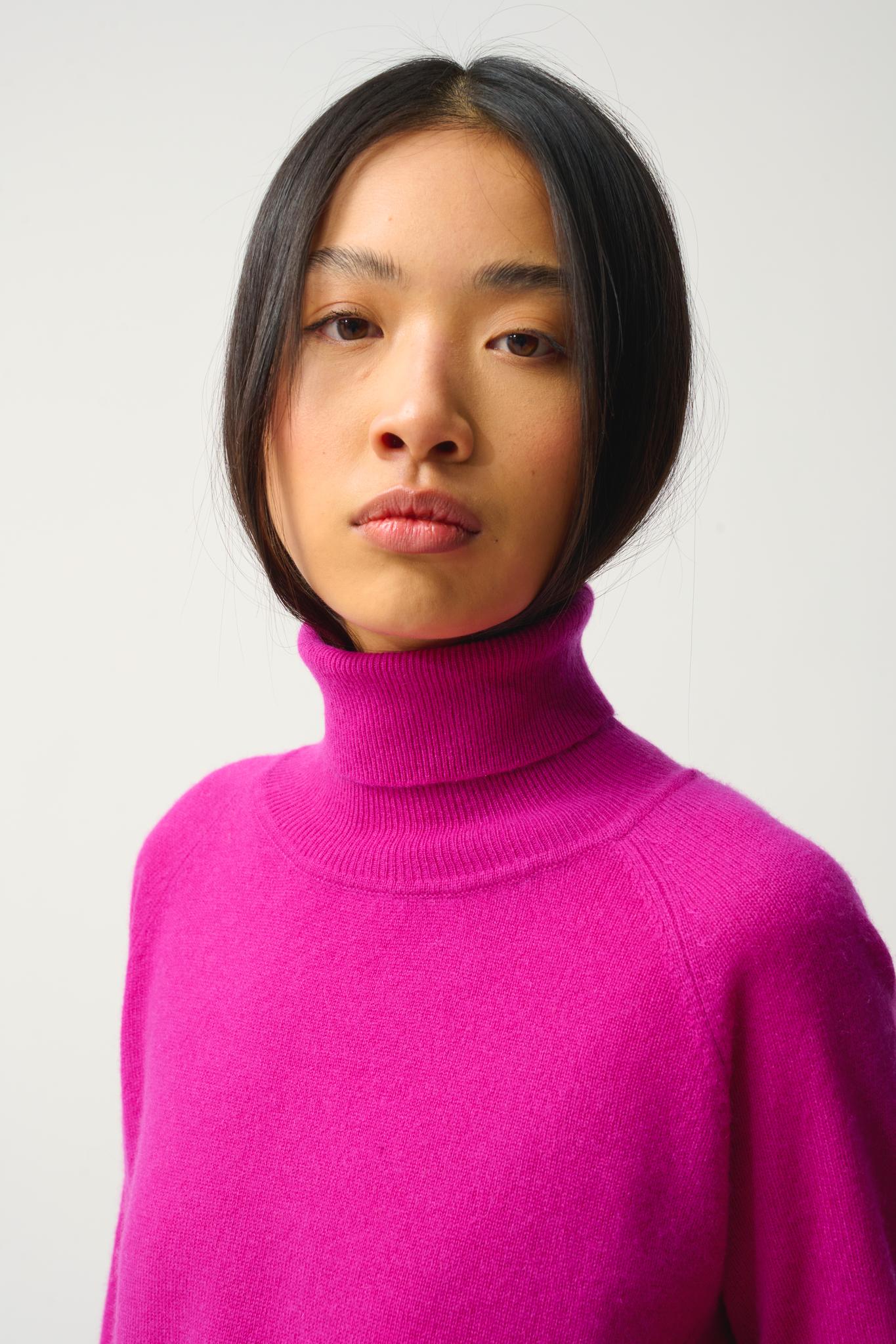 MADELINE Rollkragenpullover violett 100% Kaschmir