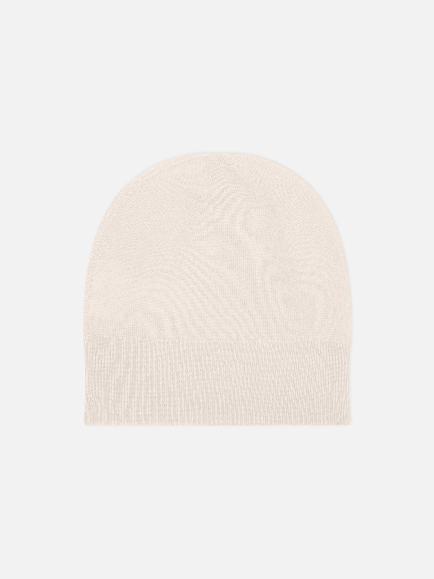 MANTI ivory beanie, 100% cashmere