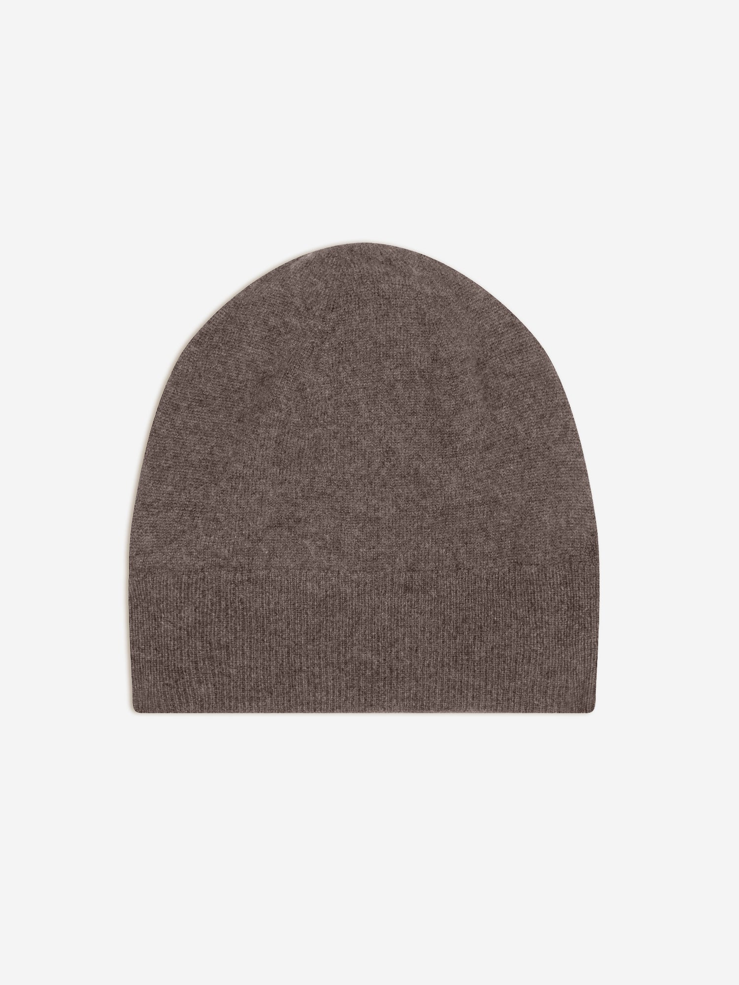 MANTI melierte Taupe-Mütze 100% Kaschmir