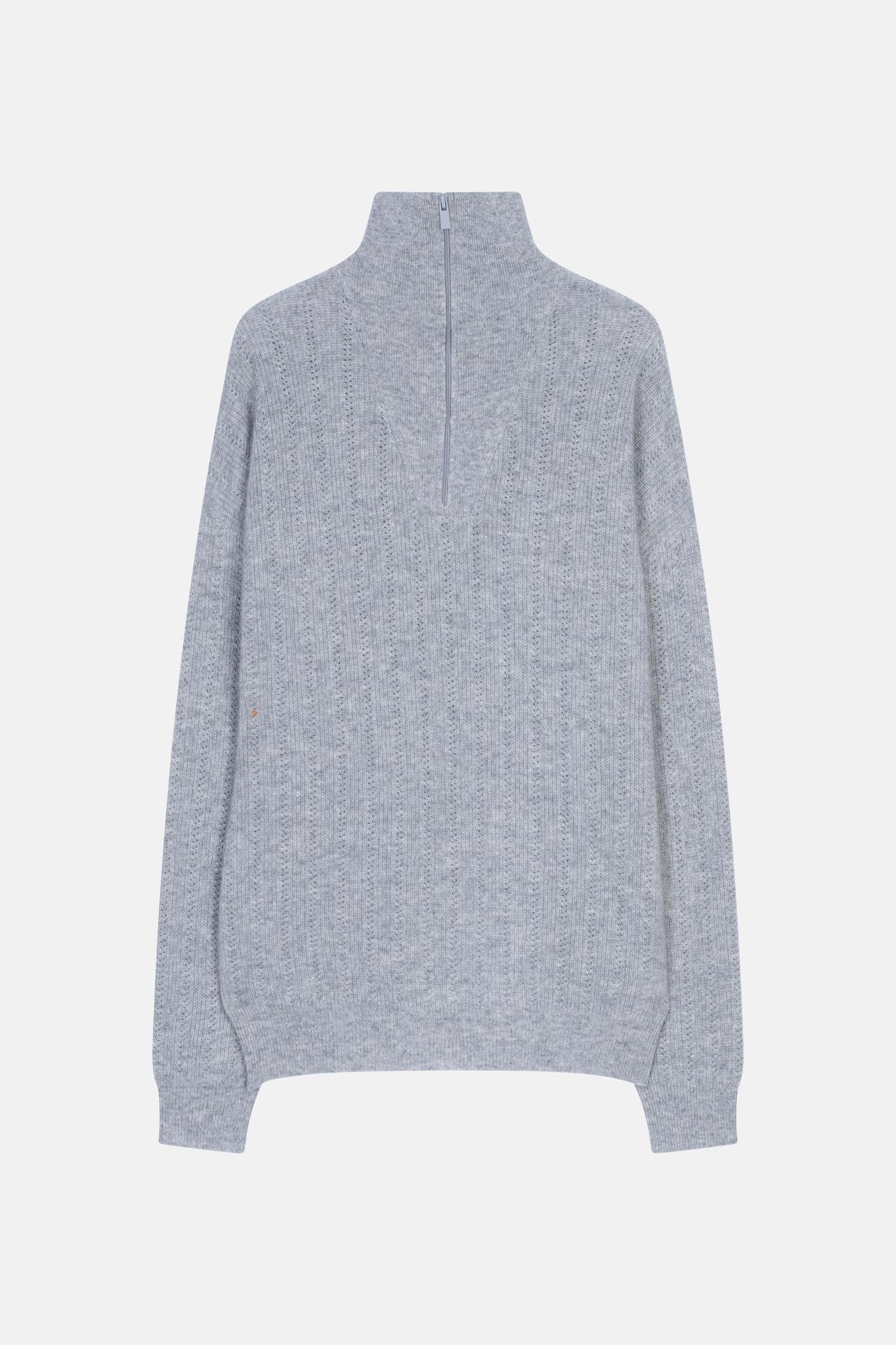 MARIE pull camionneur nuage chiné 100% cachemire