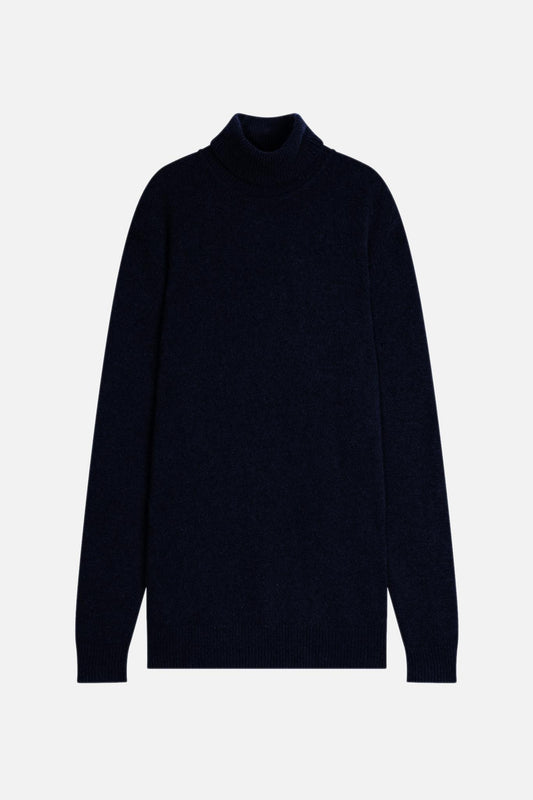 MARTIN 4-thread caviar turtleneck sweater 100% cashmere