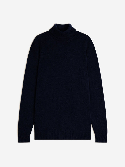 MARTIN pull col roulé 4 fils caviar 100% cachemire