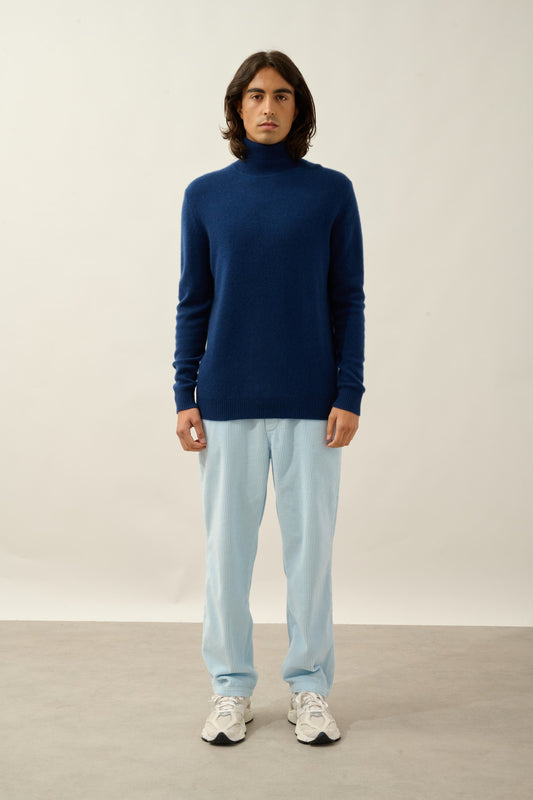 martin pull col roulé 4 fils minuit 100% cachemire