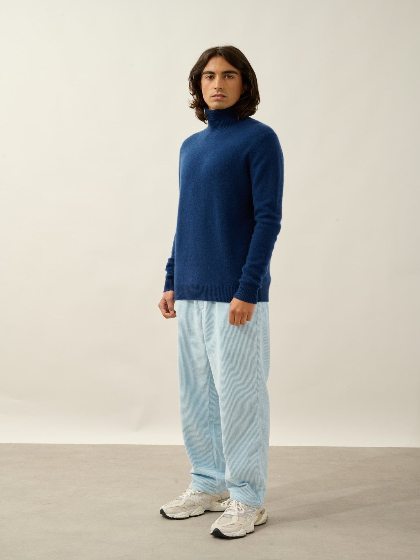 martin pull col roulé 4 fils minuit 100% cachemire