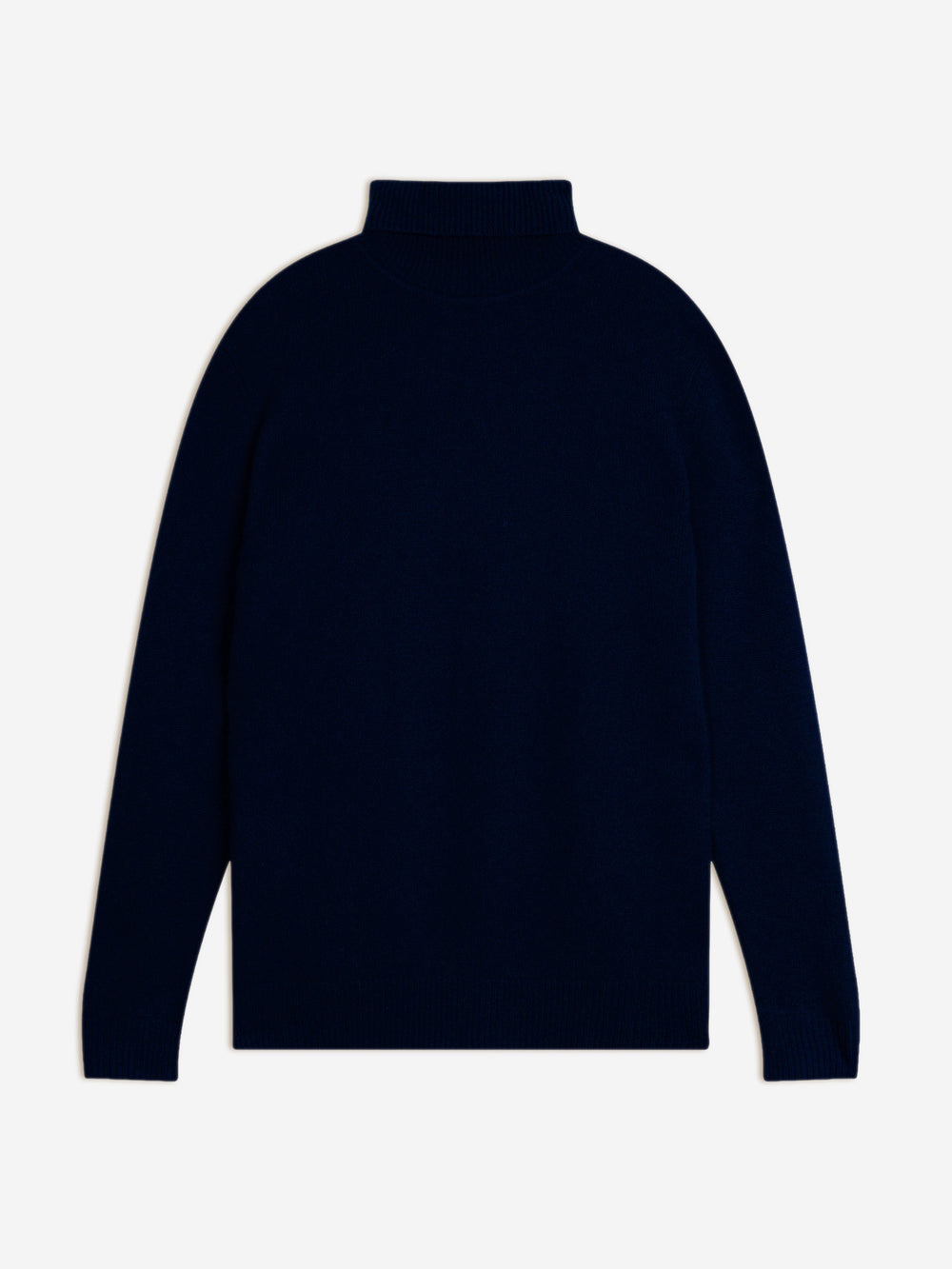 MARTIN pull col roulé 4 fils navy 100% cachemire