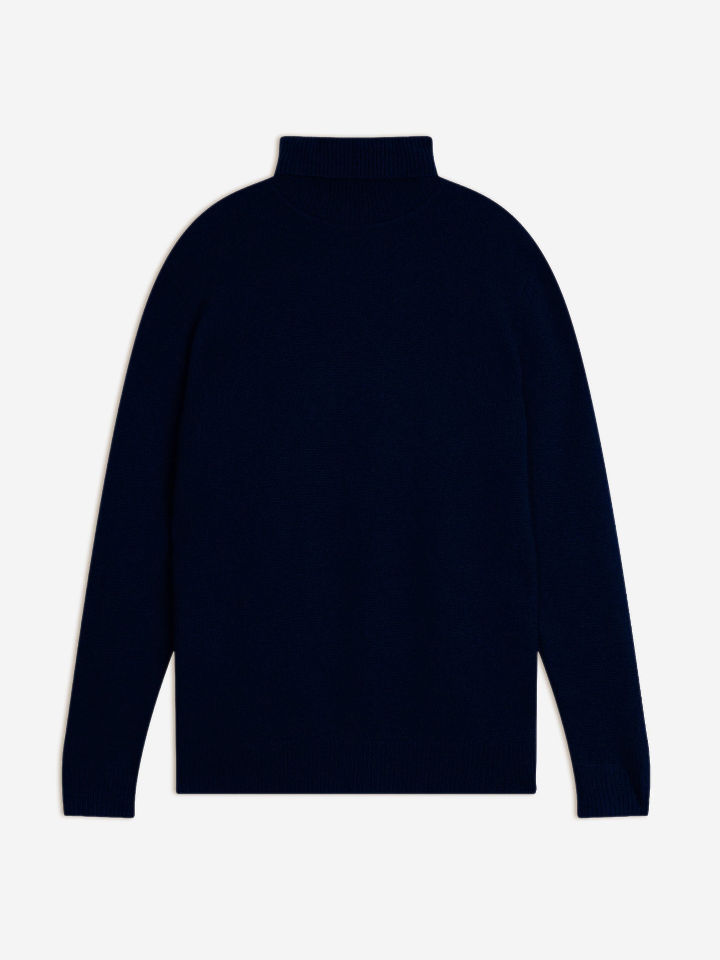 MARTIN pull col roulé 4 fils navy 100% cachemire