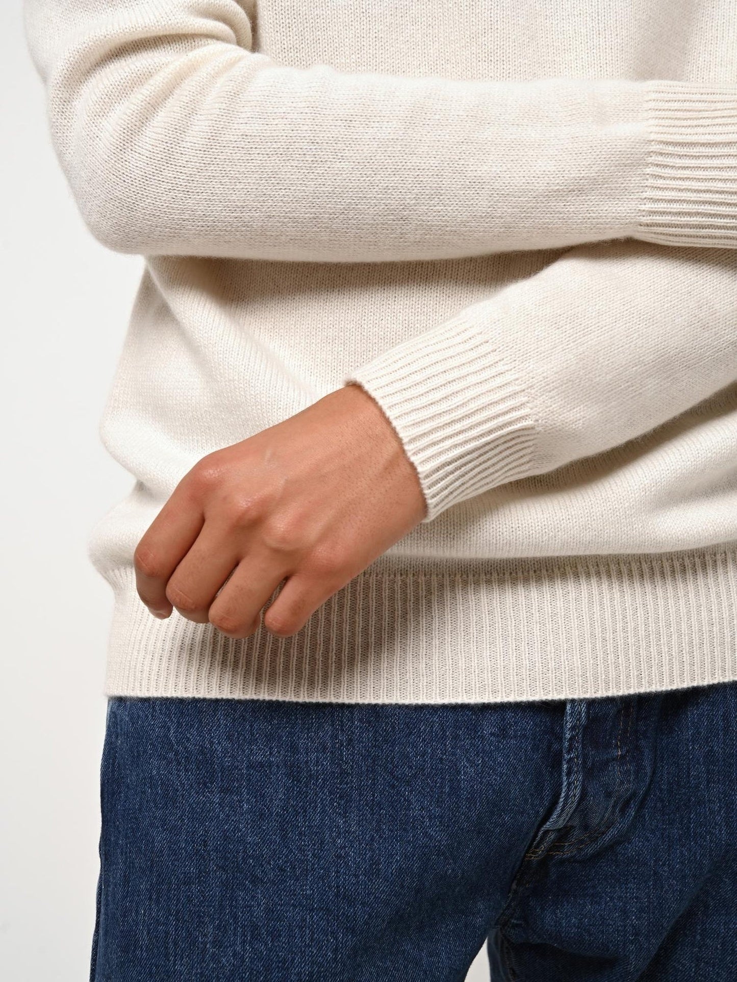 MARTIN pull col roulé 4 fils neige 100% cachemire