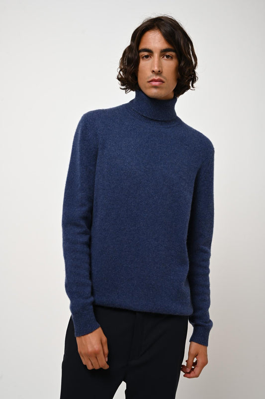 MARTIN 4-thread ocean cashmere turtleneck sweater 100% cashmere