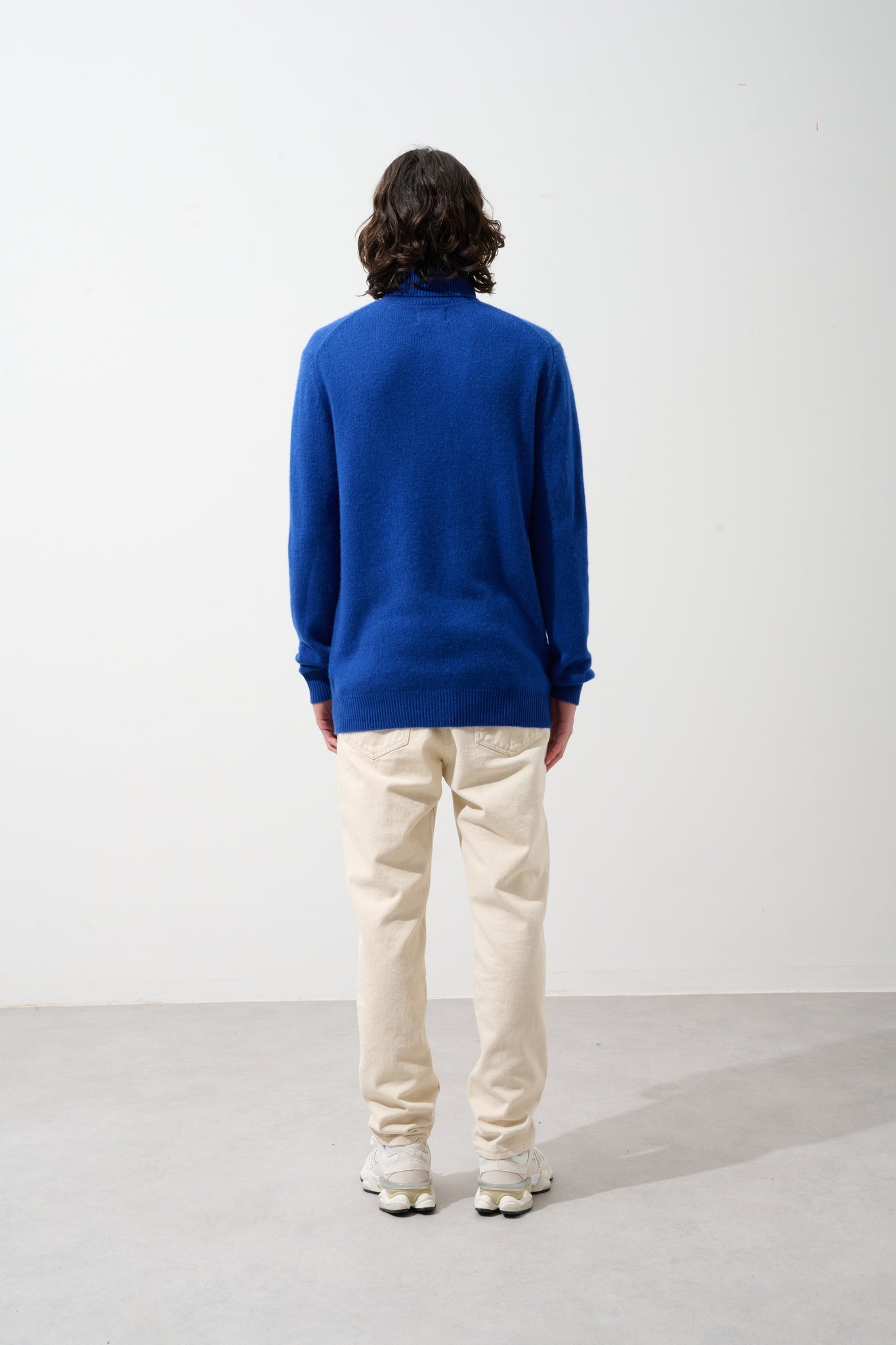 MARTIN 4-thread ultramarine turtleneck sweater 100% cashmere