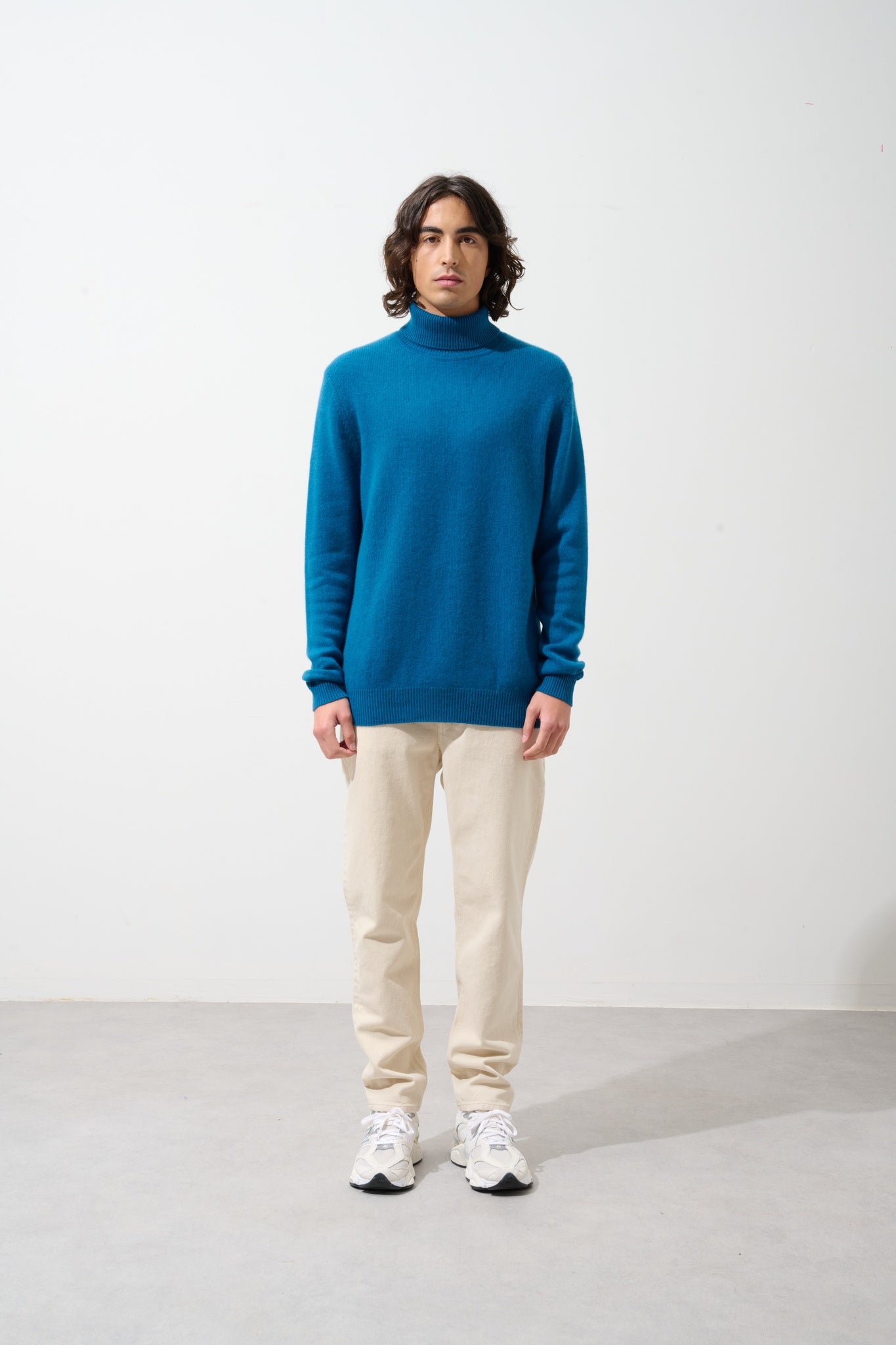 MARTIN 4-thread peacock turtleneck sweater 100% cashmere