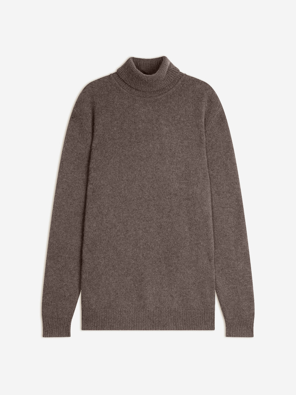 MARTIN 4-thread turtleneck sweater mottled taupe 100% cashmere