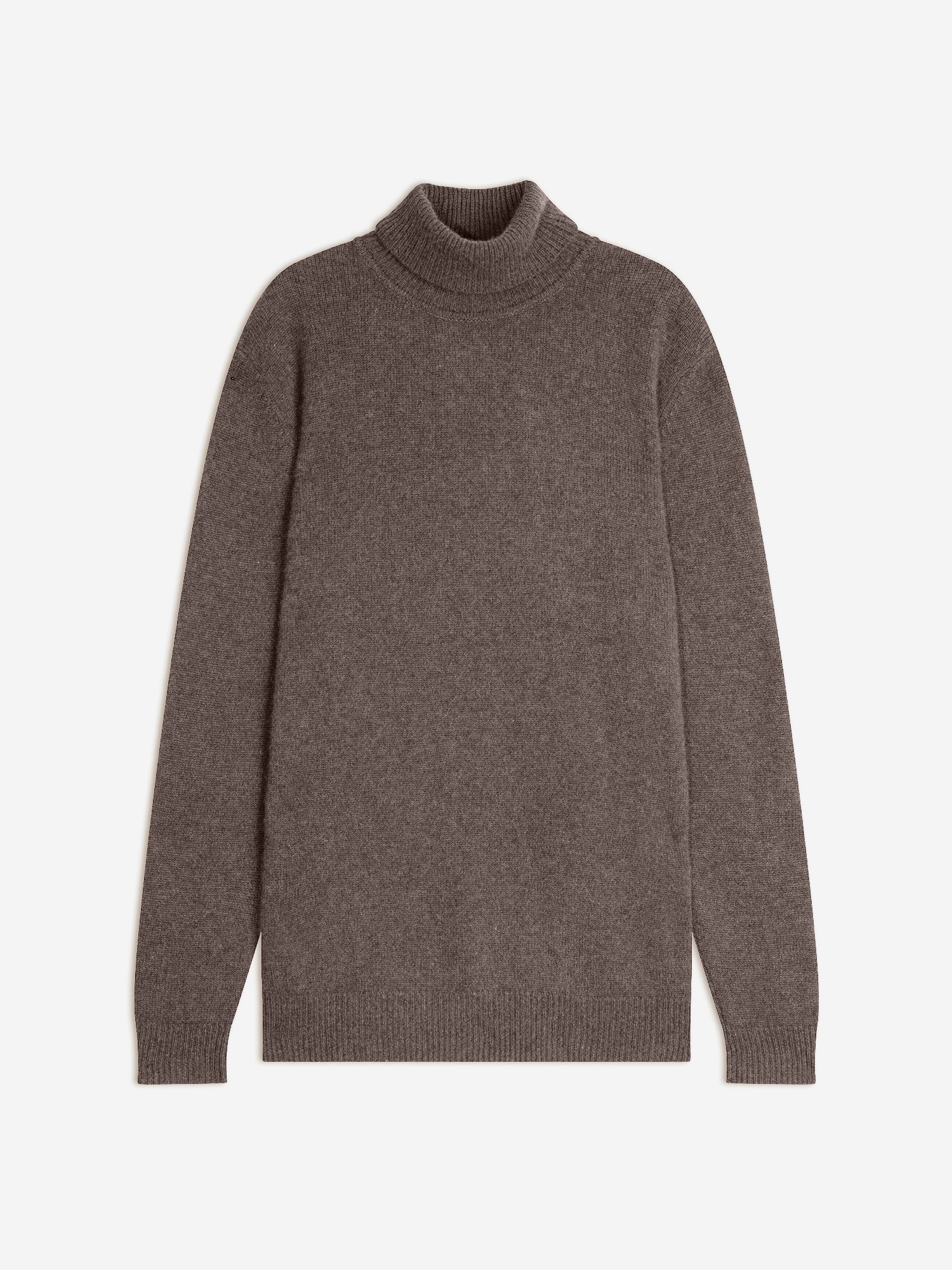 MARTIN 4-thread turtleneck sweater mottled taupe 100% cashmere