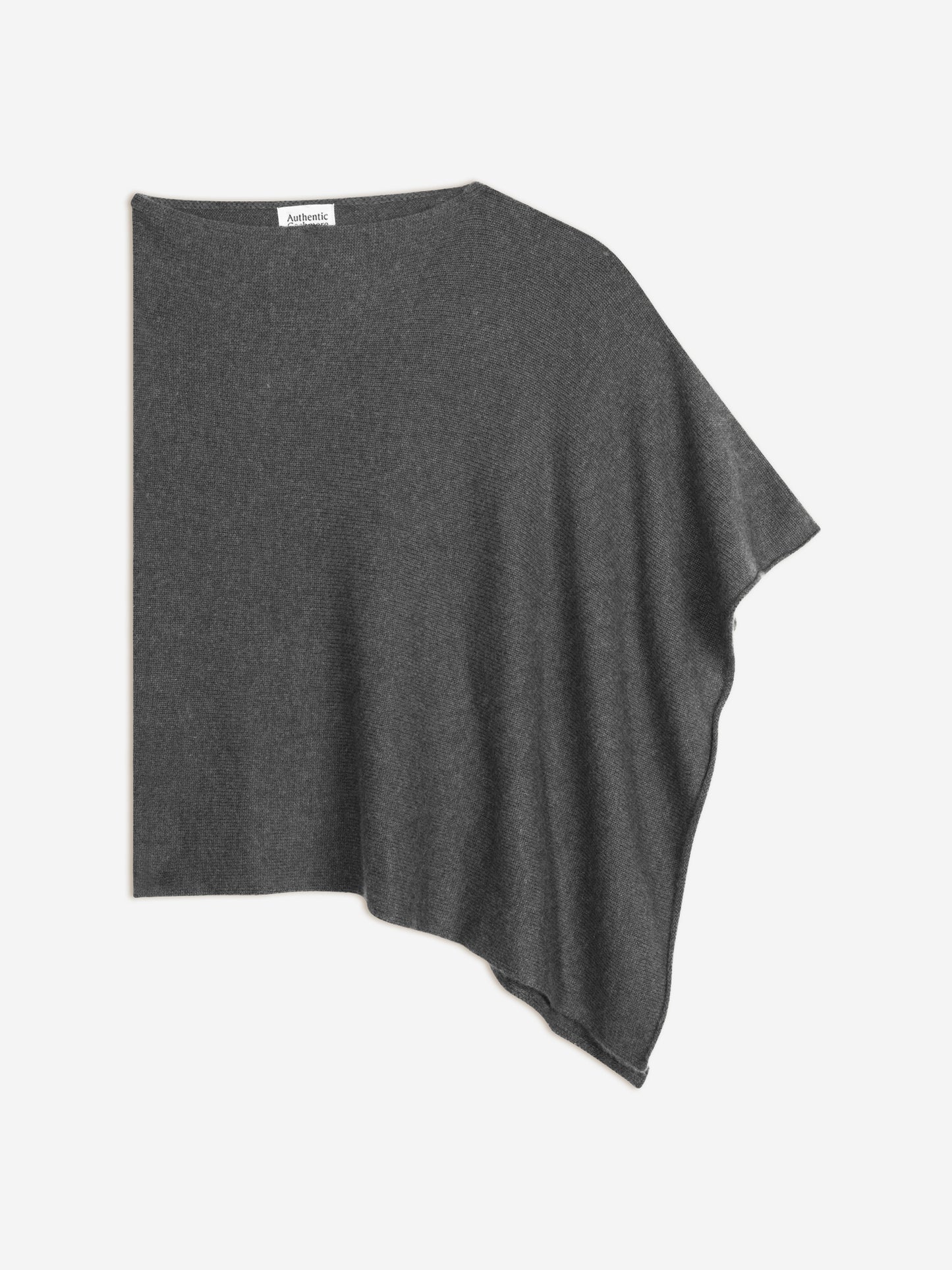 MERYL poncho 4 fils anthracite chiné 100% cachemire