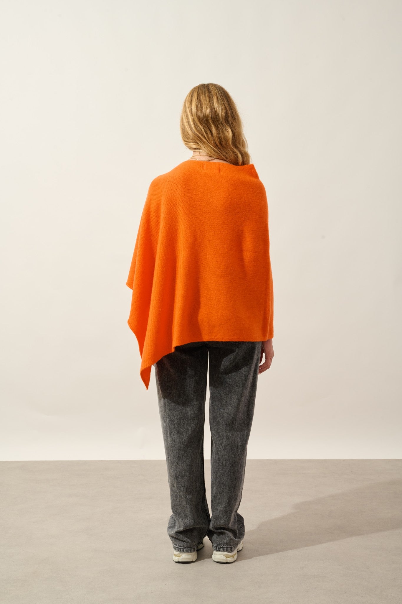 meryl poncho 4 fils carotte 100% cachemire