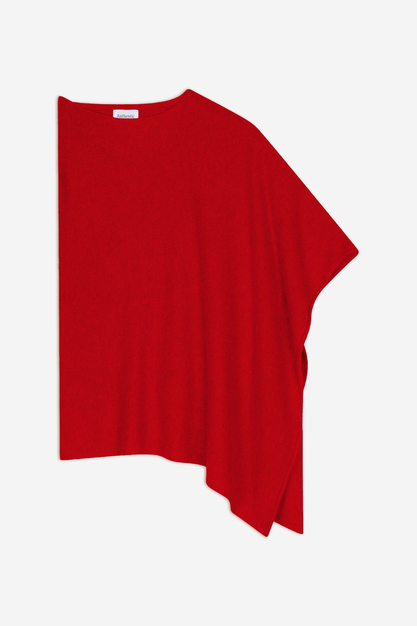 meryl poncho 4 fils rouge 100% cachemire