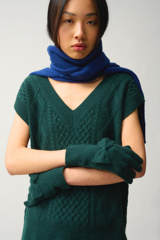 MILO gloves 4 threads cypress 100% cashmere