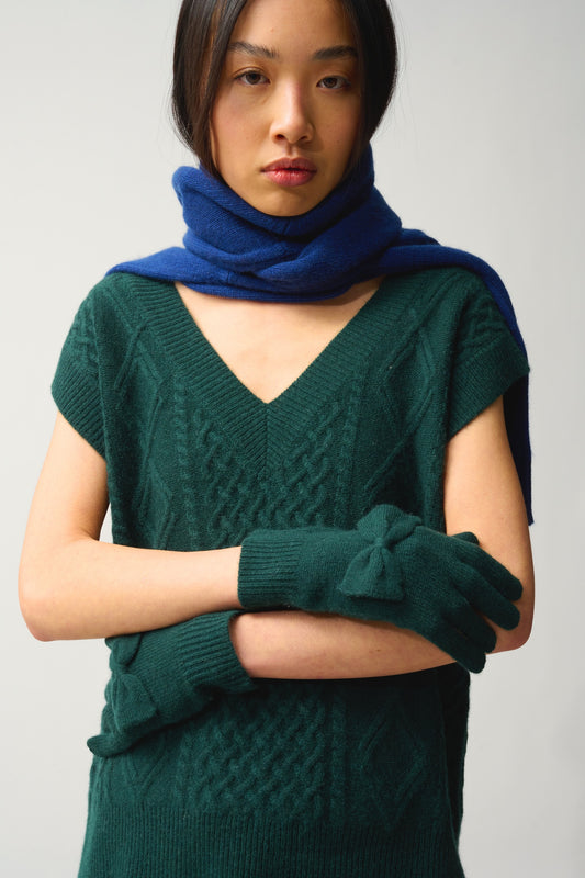 MILO gants 4 fils cyprès 100% cachemire