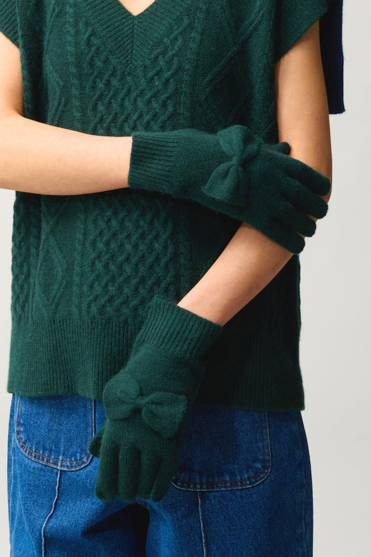 MILO gloves 4 threads cypress 100% cashmere