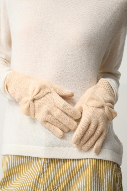 MILO gloves 4 threads sand 100% cashmere