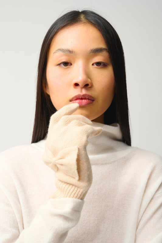 MILO gloves 4 threads sand 100% cashmere