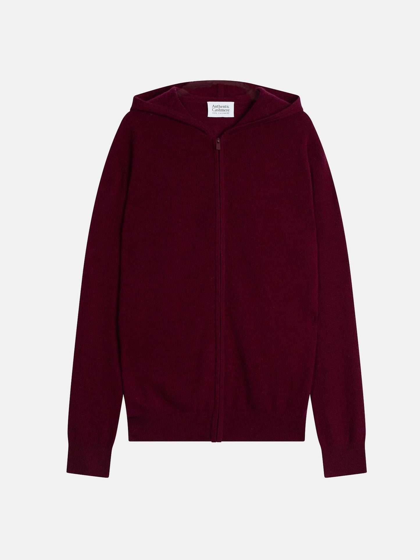 NEURRE burgundy hooded zip cardigan 100% cashmere
