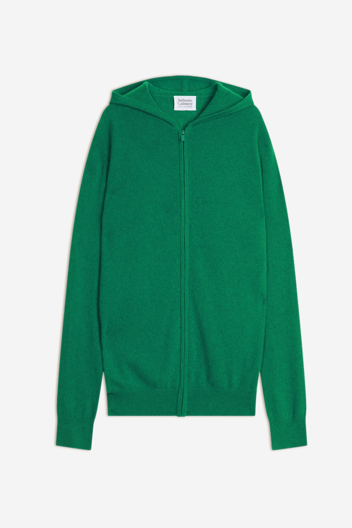 neurre gilet zippé capuche menthe 100% cachemire