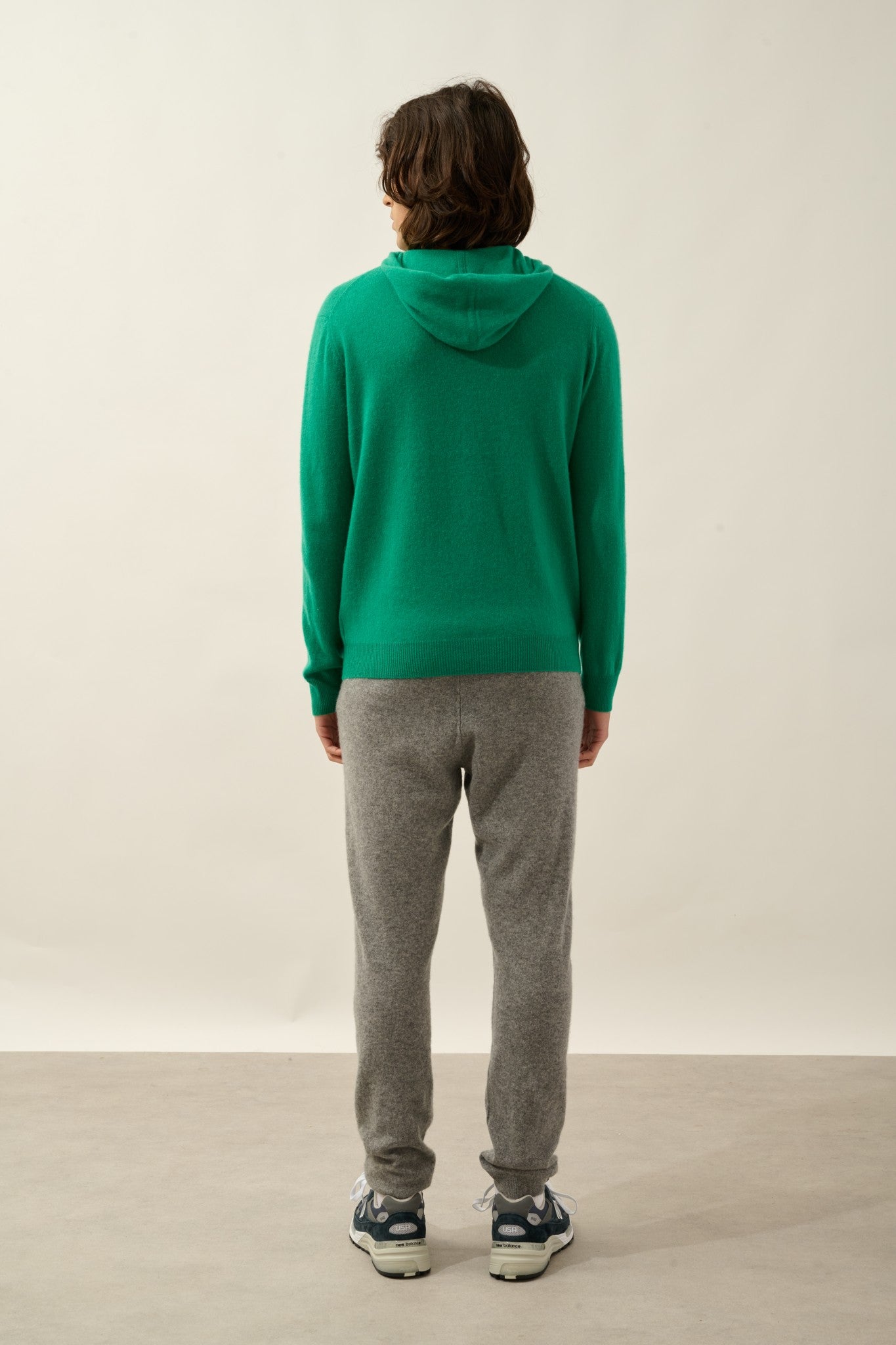 neurre gilet zippé capuche menthe 100% cachemire