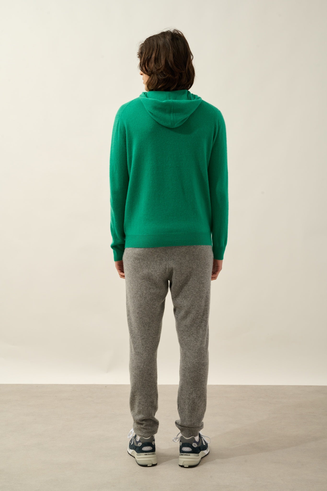 NEURRE gilet zippé capuche menthe 100% cachemire