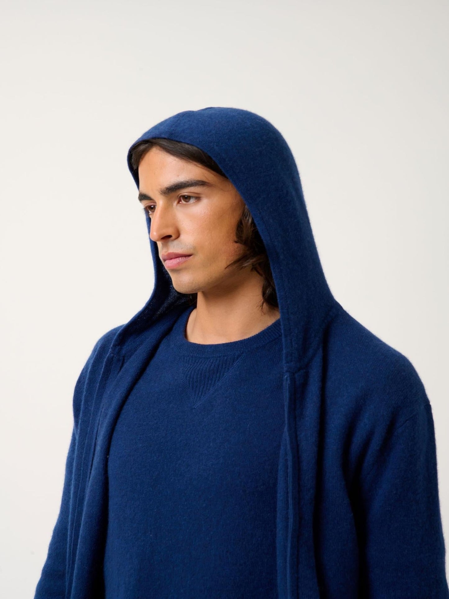 NEURRE midnight hooded zip cardigan 100% cashmere