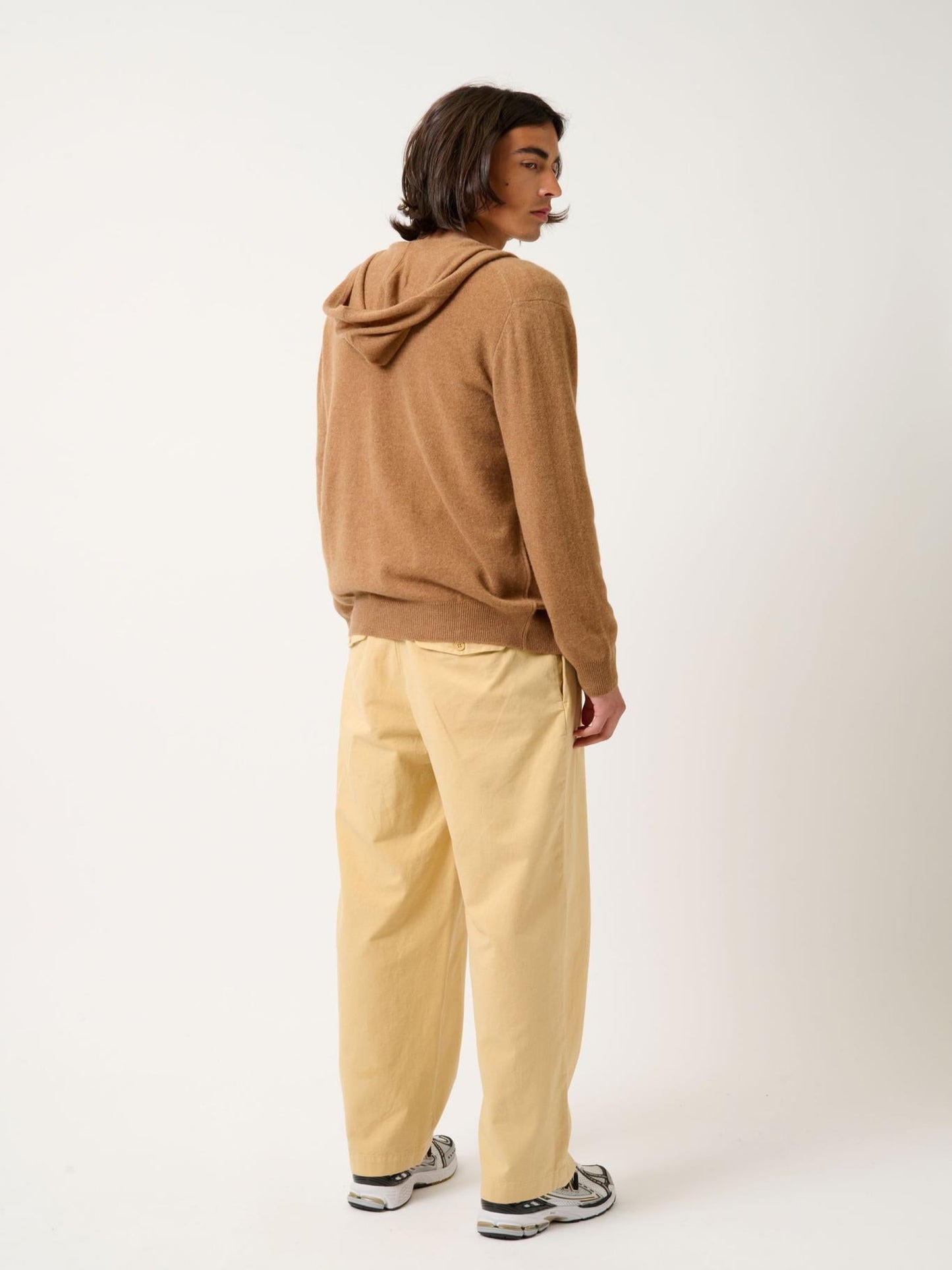 NEURRE hazelnut hooded zip cardigan 100% cashmere