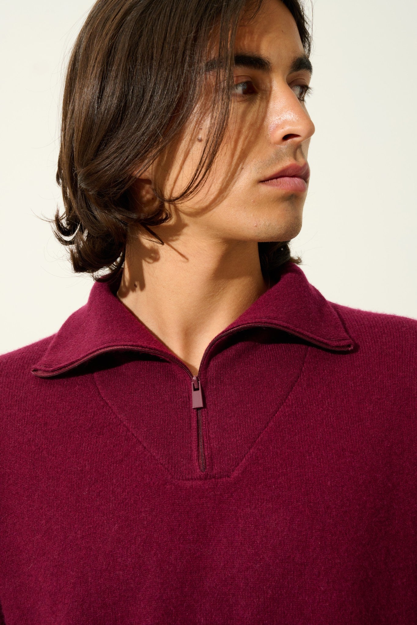 noemie pull camionneur bordeaux 100% cachemire