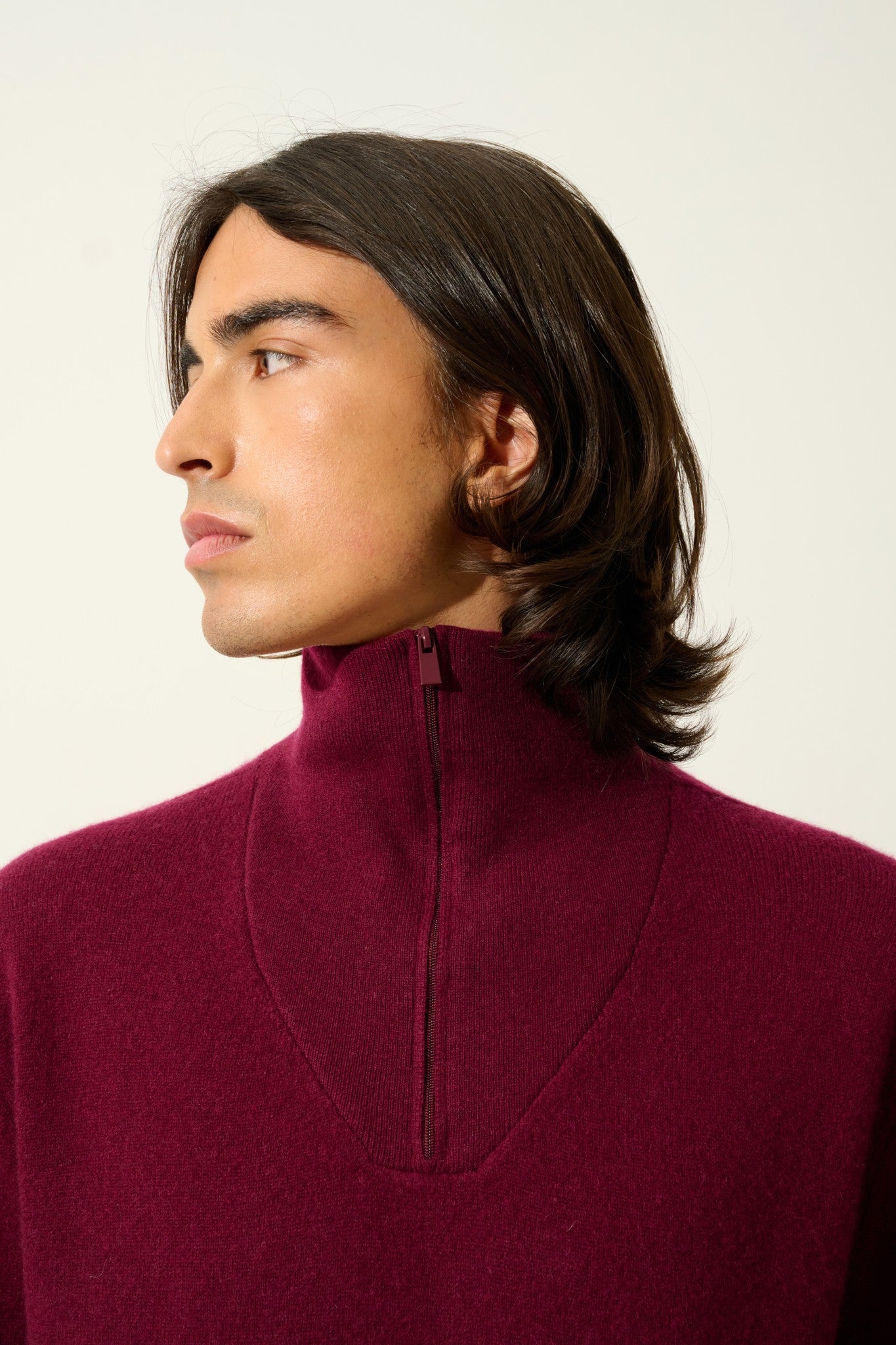 noemie pull camionneur bordeaux 100% cachemire