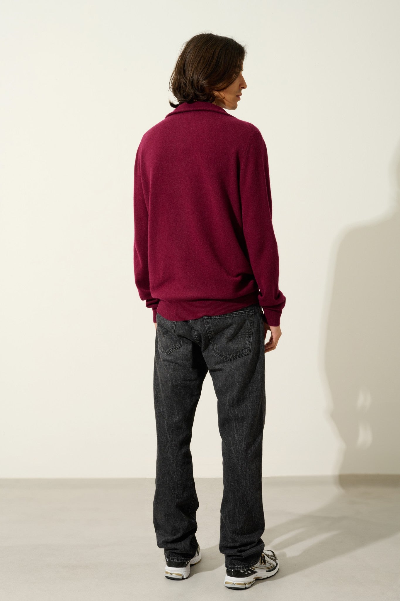 noemie pull camionneur bordeaux 100% cachemire