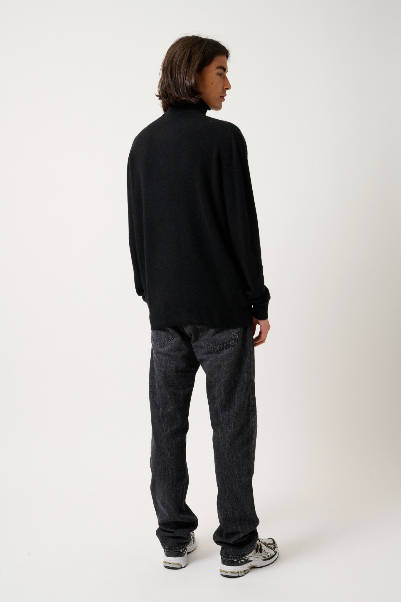 noemie pull camionneur noir 100% cachemire