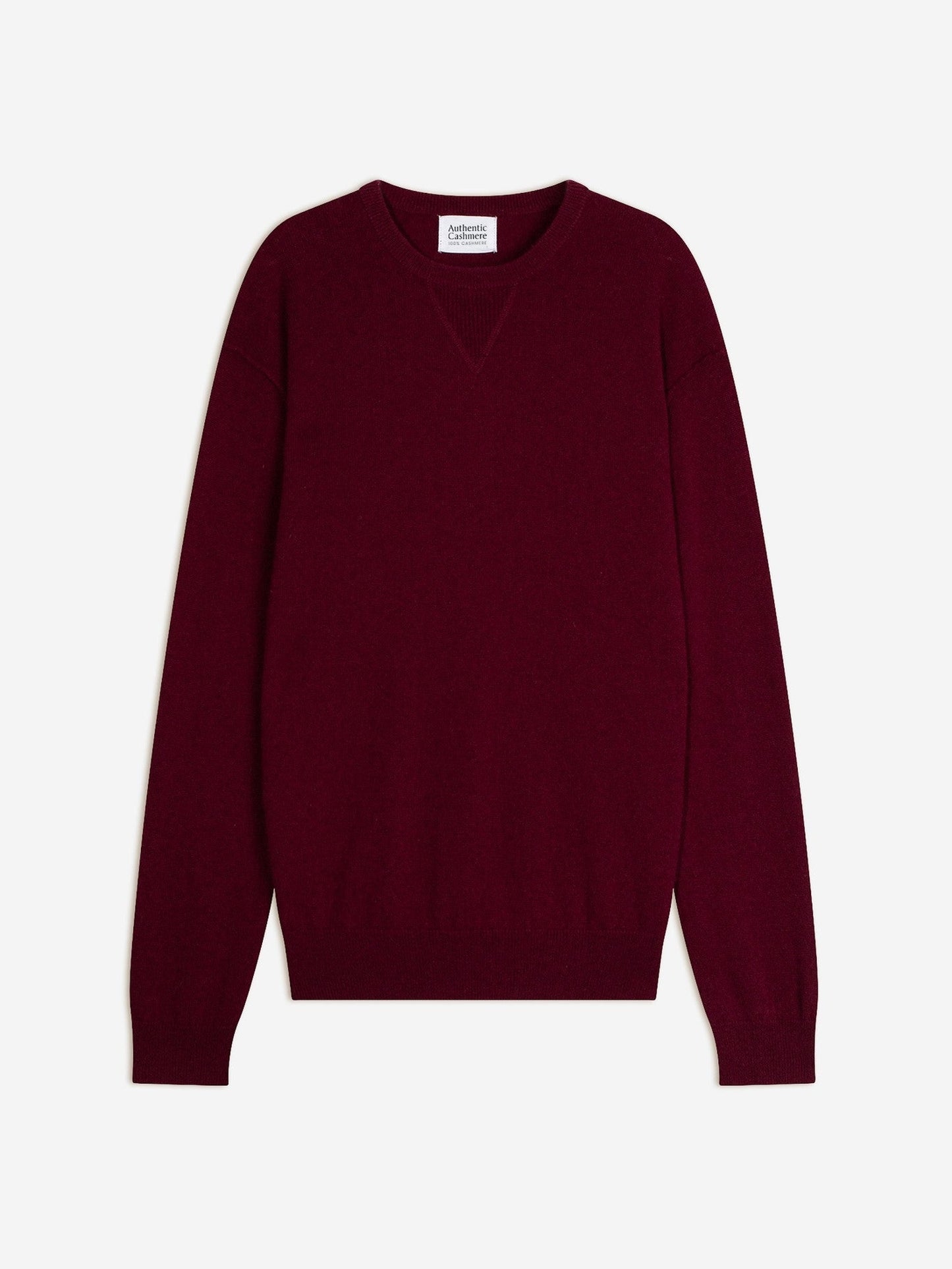 nolan pull col rond bordeaux 100% cachemire