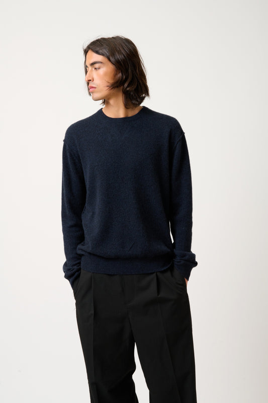 NOLAN Pullover mit Rundhalsausschnitt Kaviar 100% Kaschmir