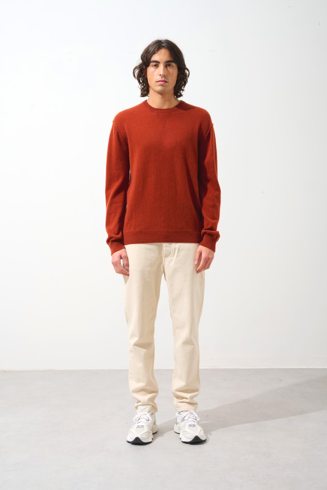 NOLAN pull col rond écureuil 100% cachemire