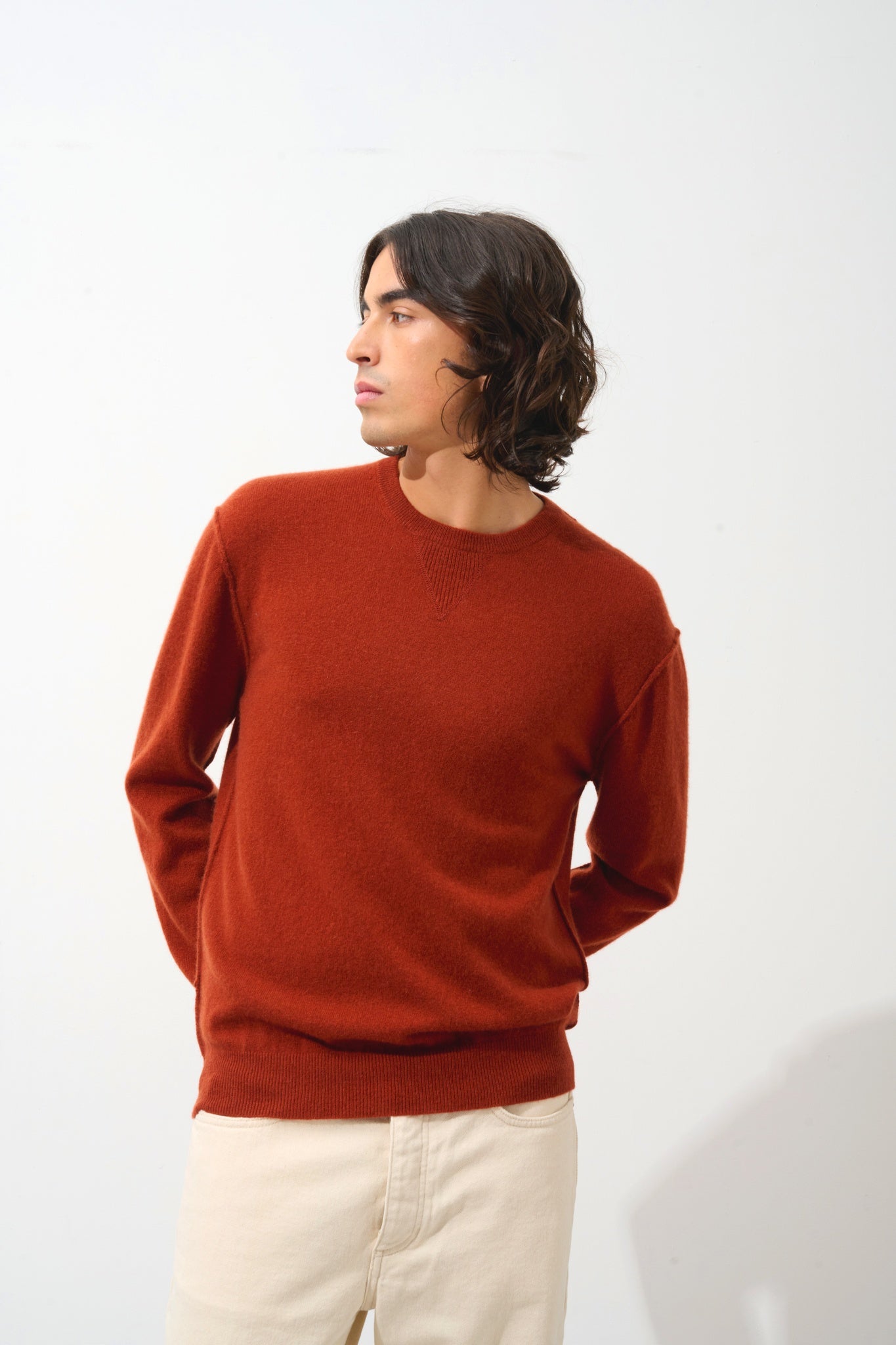 NOLAN Pullover mit Rundhalsausschnitt Eichhörnchen 100% Kaschmir