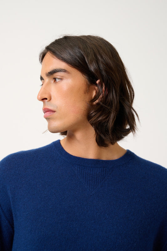 NOLAN Pullover mit Rundhalsausschnitt Mitternacht 100% Kaschmir