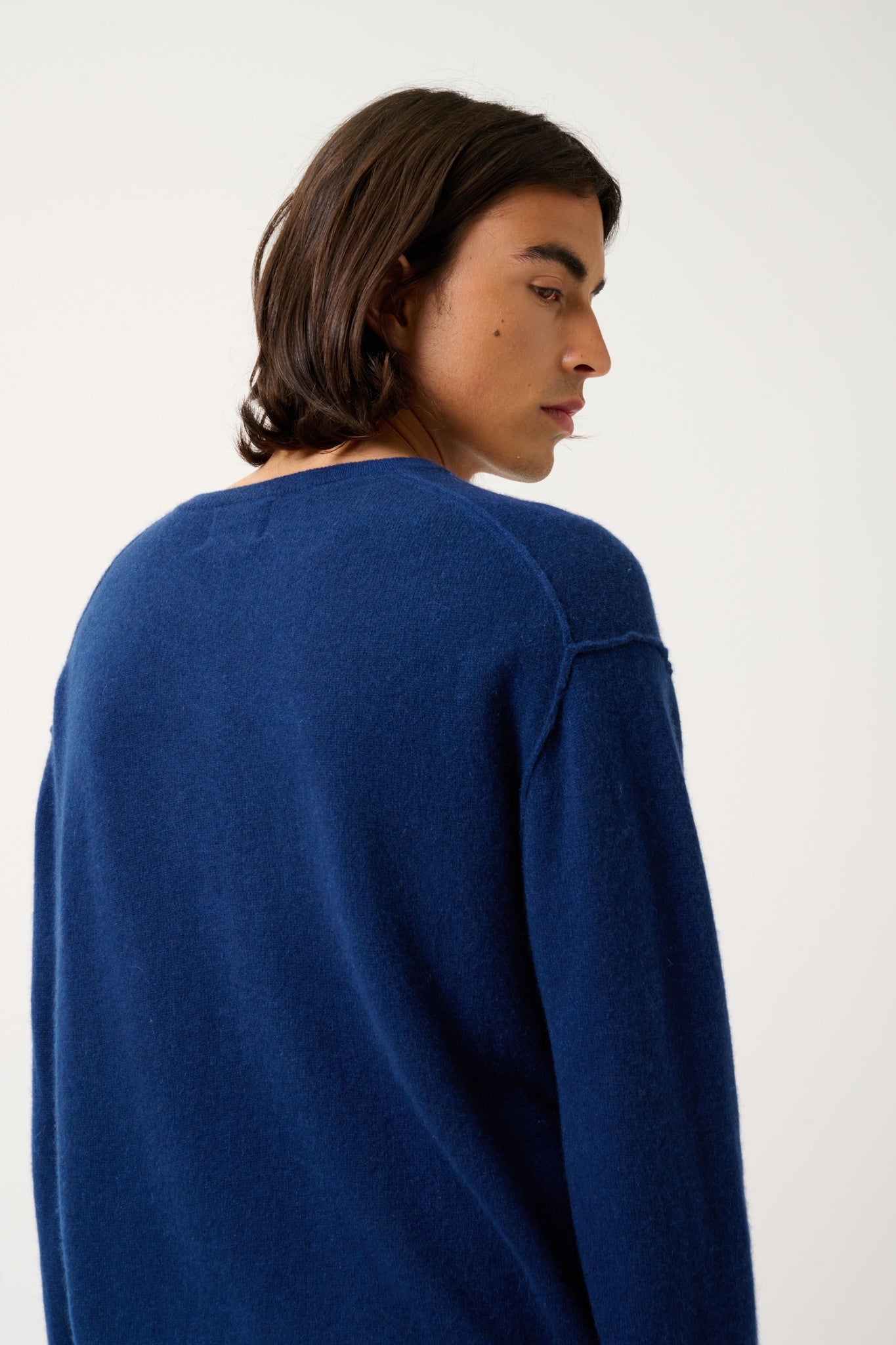 NOLAN Pullover mit Rundhalsausschnitt Mitternacht 100% Kaschmir